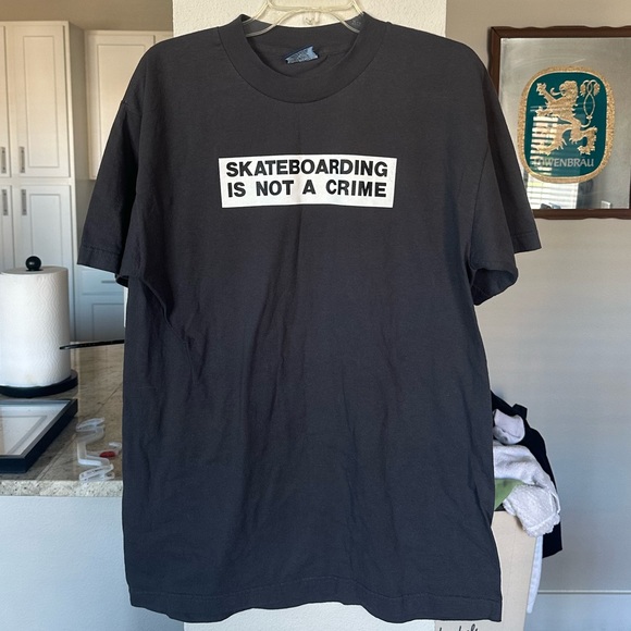 Santa Cruz Skateboards Other - 90s Santa Cruz Vintage “Skateboarding is not a Crime” OG Tee